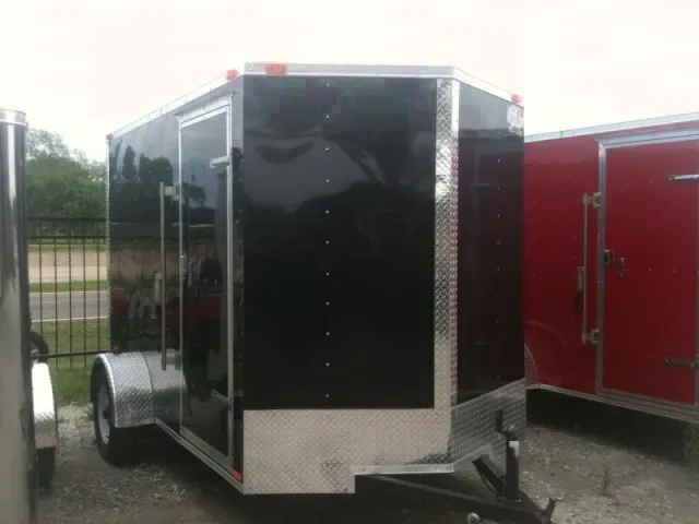 10ft Ramp Door  Black Cargo Trailer
