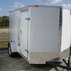10ft Cargo Doors, White with V-nose