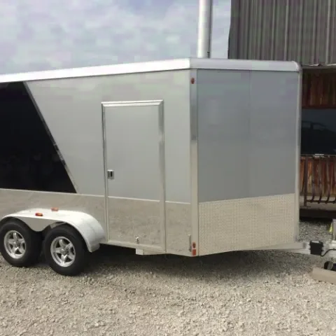 Two tone Aluminum Enclosed Trailer 14ft with Ramp