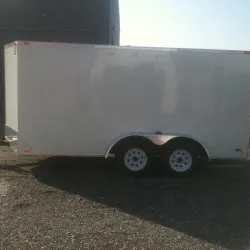White Cargo 14ft Tandem Axle with Ramp Door