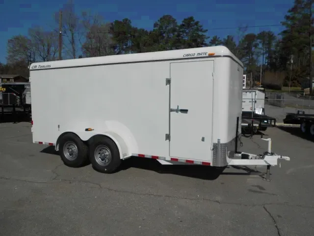 16ft Cargo  2-6000# Axles White Flat Front