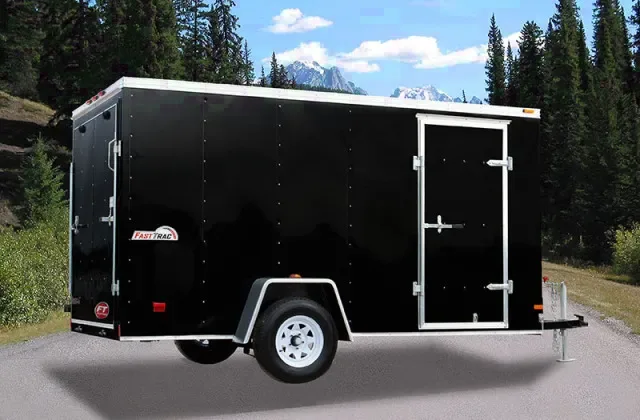 12ft Black Aluminum with Ramp: V-nose