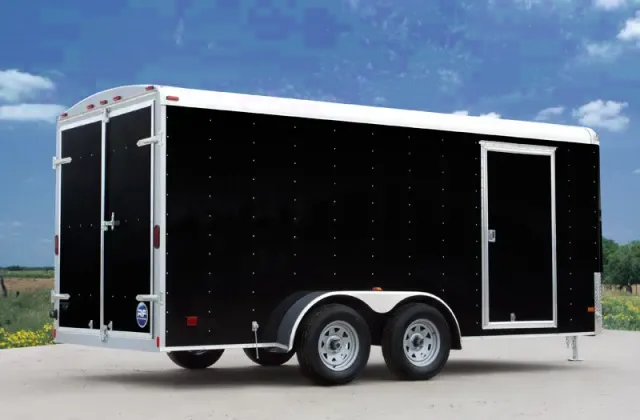 16ft Tandem Axle Double rear Doors: V-nose