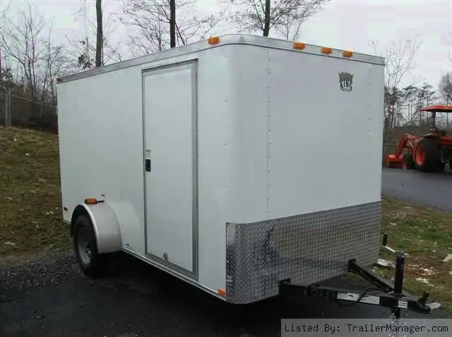 12ft Cargo Trailer, White Flat Front