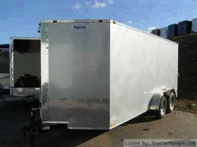 SILVER V-NOSE 16FT CARGO TRAILER
