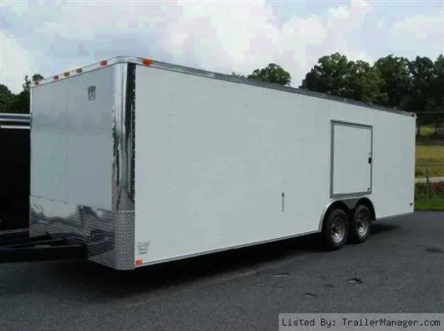 24ft Car/ Cargo Trailer  with Roadside Escape door