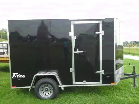 10ft Enclosed Trailer Ramp Door-Black