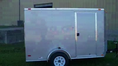 12FT SILVER CARGO TRAILER W/BARN DOORS