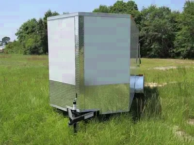 12FT WHITE CARGO TRAILER W/ FINISHED INTERIOR!