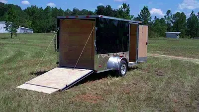 Black 12ft Cargo Trailer w/ Ramp