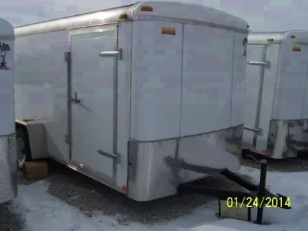 FLAT FRONT WHITE SA 12FT CARGO TRAILER