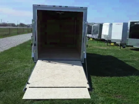 12ft  Enclosed Trailer V- Front Silver Cargo Trailer