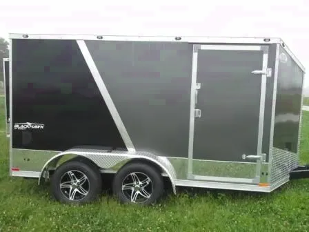 14ft Enclosed Motorcycle Trailer-Two Tone