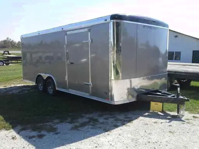 20ft Enclosed Trailer Pewter Flat Front
