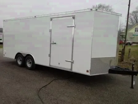 20FT Enclosed Trailer - White V-Nose