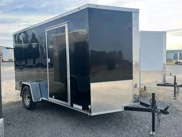 Black 12ft SA Cargo Trailer w/V-nose
