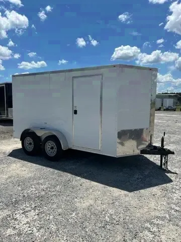12ft Tandem 3500lb Axle White Cargo Trailer