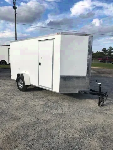 12ft SA White V-nose Cargo / Enclosed Trailer
