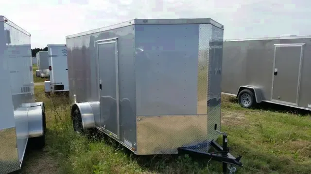 Silver 12ft Single 3500lb Axle Enclosed Cargo Trailer
