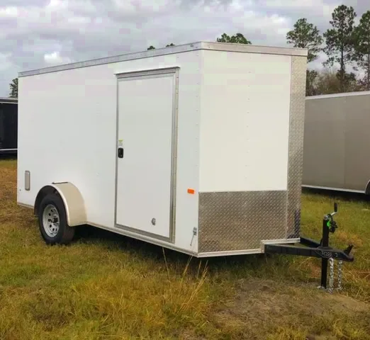 12ft White Enclosed Cargo Trailer