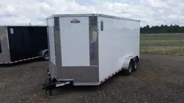 16ft Tandem 3500lb Axle White Cargo Trailer