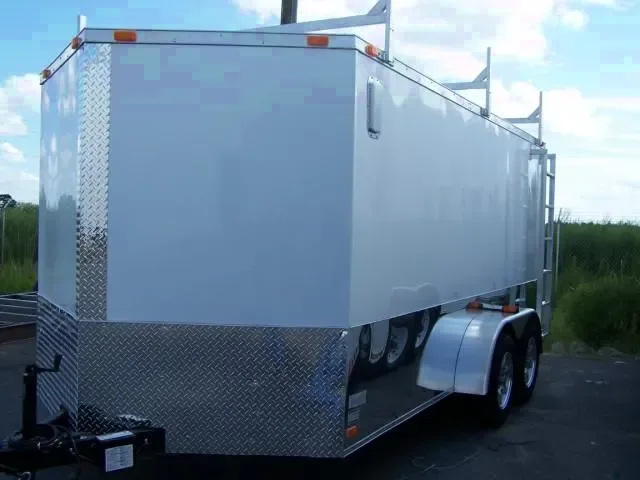 16ft Construction Trailer w/Wrap Around Diamond Plating