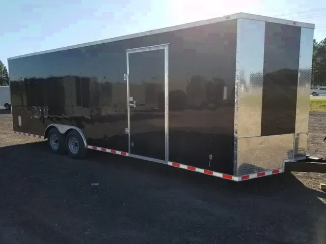 24ft Black V-nose Enclosed Cargo Trailer