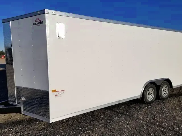 White V-Nose 24ft Enclosed Cargo Trailer