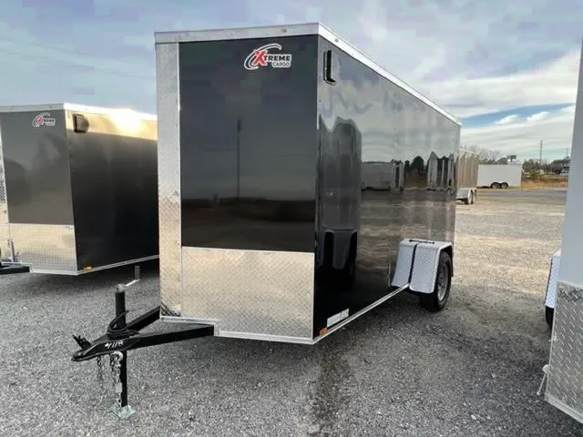 Black 12ft SA Cargo Trailer w/V-nose