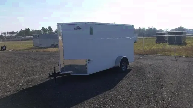 12ft White Single 3500lb Axle Enclosed Cargo Trailer