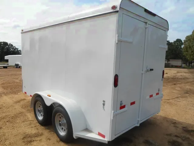 12FT Tandem Axle Cargo w/ Side Door-WHITE