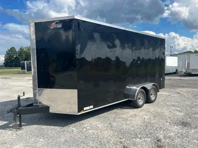 Black 16ft Cargo Trailer w/Barn Doors