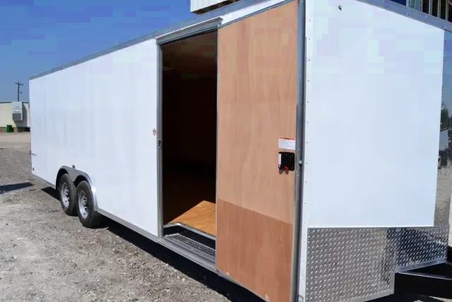 White Wedge Front Enclosed 16ft Tandem Axle