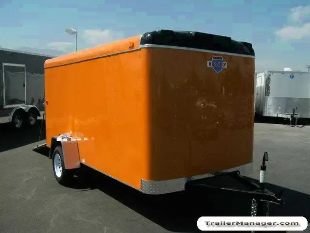 12FT CARGO  TRAILER WITH 4 D-RINGS AND RAMP DOOR