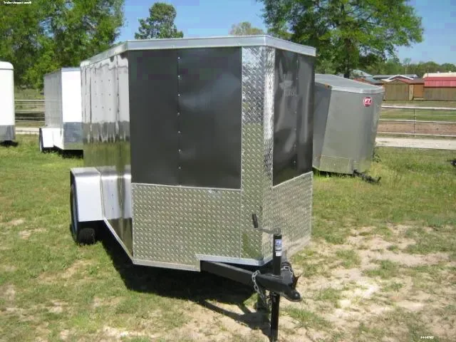 Aluminum 12ft Cargo w/ Rear Ramp & Side Door