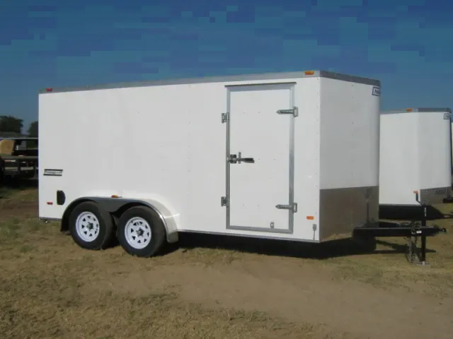 NEW WHITE 14FT CARGO FLAT FRONT
