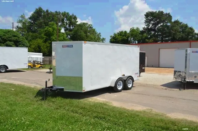 14ft All Aluminum TA Cargo w/ Rear Ramp Door & Stabilizers