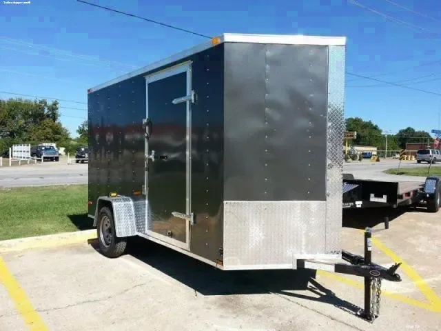 Charcoal 16ft Tandem Axle Cargo w/Rear Ramp