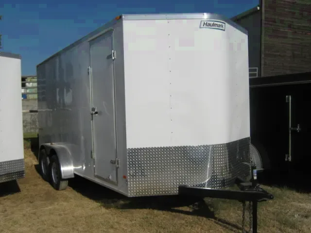 16ft Cargo Trailer with Rounded V-Front and Rear Ramp Door