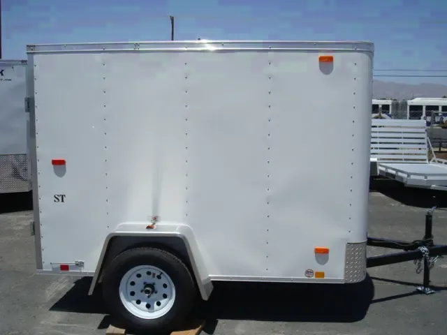 All Aluminum 8ft White  Cargo Trailer