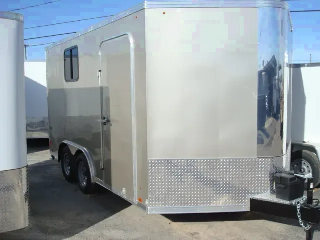 14ft V nose Cargo Trailer w/Ramp-Many Extras