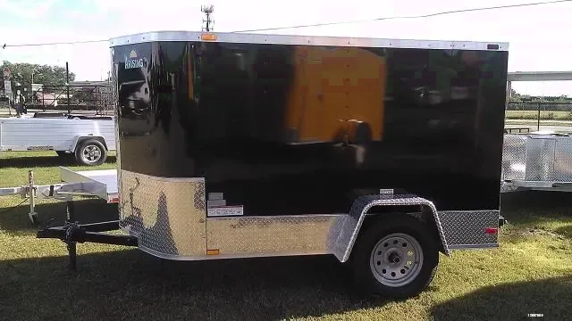 BLACK 8FT ENCLOSED CARGO TRAILER