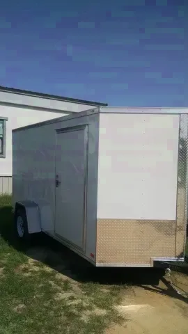 12FT S/A RAMP CARGO TRAILER WITH V-NOSE