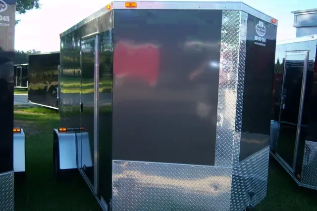 GRAY 12FT S/A V-NOSE TRAILER