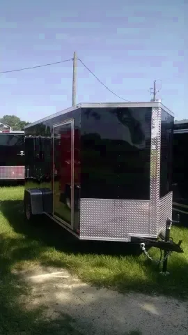 BLACK 12FT SINGLE AXLE TRAILER!!!