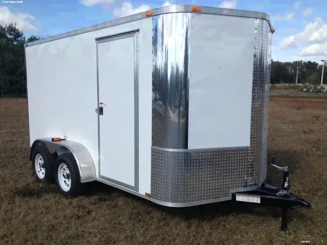 12FT WHITE T/A WITH RAMP