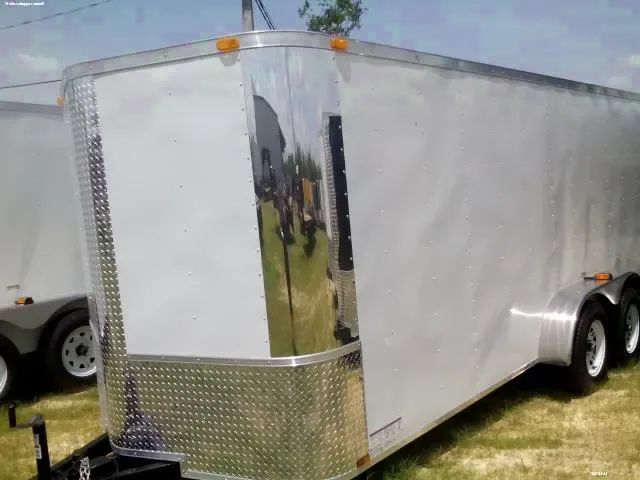 WHITE 16FT CARGO TRAILER WITH 3500LB AXLES
