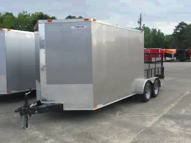 PEWTER 18ft TA HYBRID WITH REAR RAMP V-NOSE