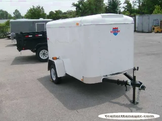 8ft Single Axle WHITE  With Single Door