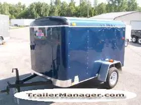 8ft Single Axle BLUE  With Single Door